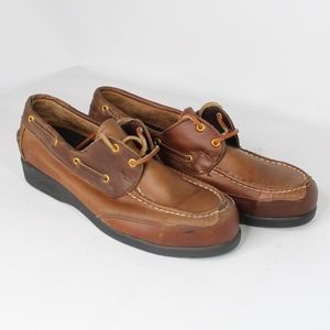 Vtg Double H Brand Mens 9.5 D Steel Toe Boat Shoes